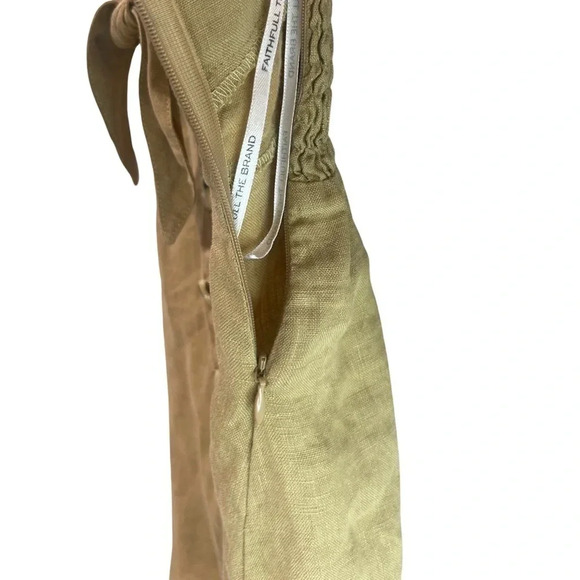 FAITHFULL THE BRAND Camel plain oat
Linen Button Front Mini Dress Small - Picture 4 of 10